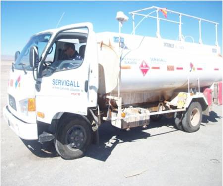 Camión surtidor de petroleo